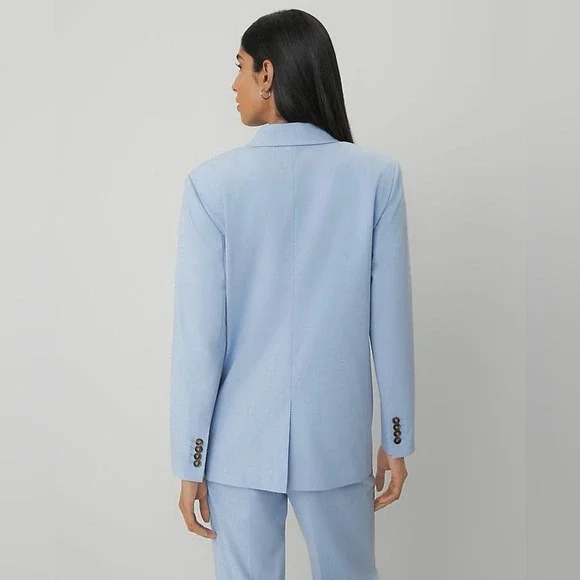 Ann Taylor Blue Single Button Longline Blazer NWOT - Picture 2 of 12